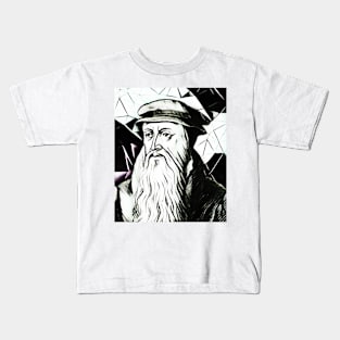 John Knox Black and White Portrait | John Knox Artwork 3 Kids T-Shirt